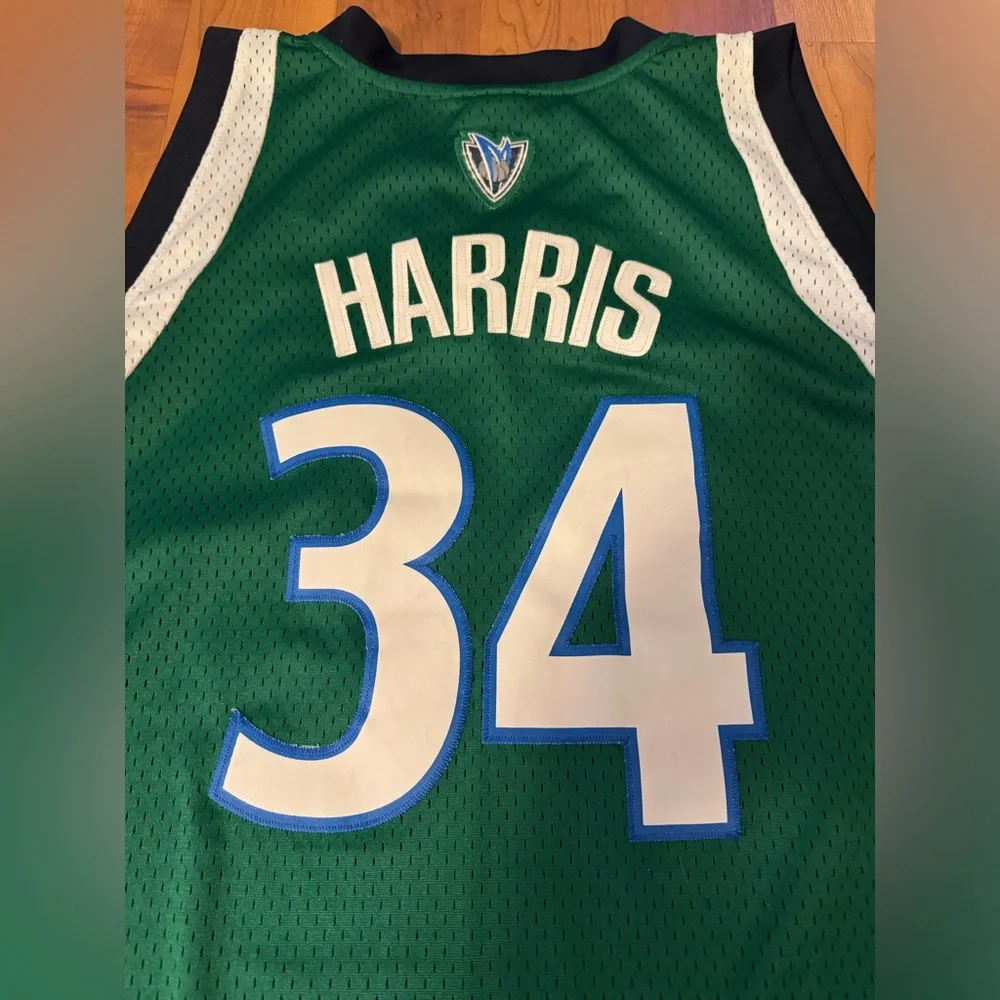 Adidas NBA Dallas Mavericks Basketball Jersey Devin Harris 34 Mav Throwback - Picture 7 of 7